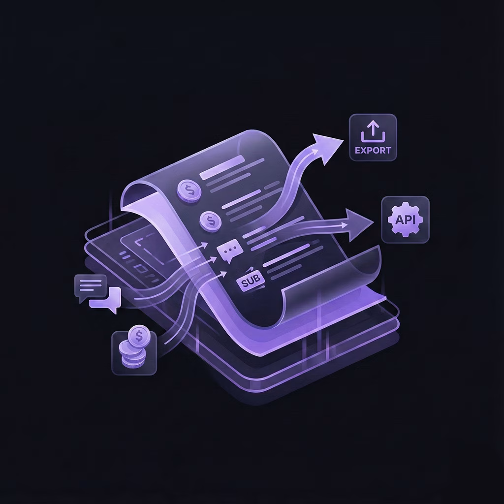 Transactions export illustration