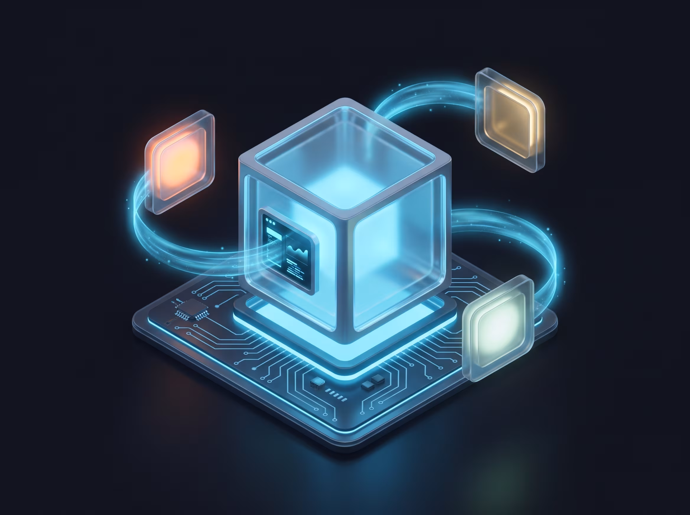 Diagram of the Fansly MCP server as a central terminal block with Claude, ChatGPT, and Manus agent blocks connected to it